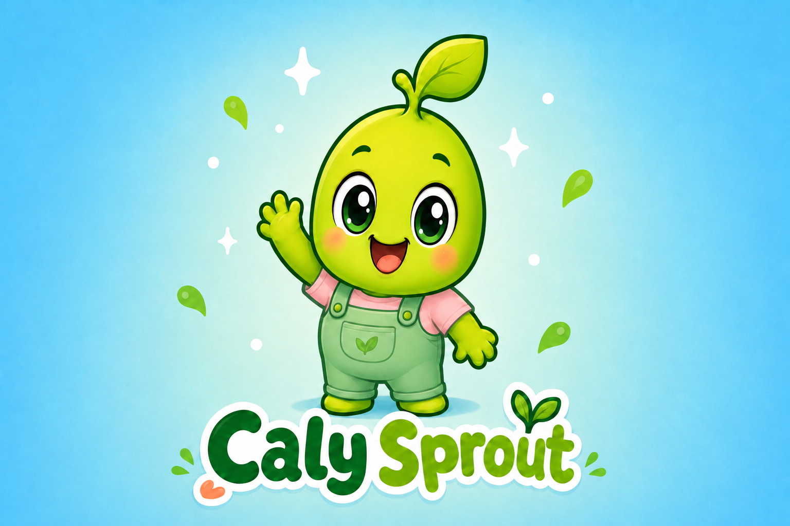 Caly Sprout — toddler plant mascot